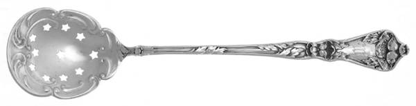 Poppy (Sterling) Pierced Bowl Short Handle Olive Spoon