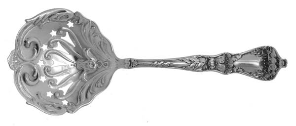 Poppy (Sterling) Solid Bon Bon Spoon with Pierced Bowl