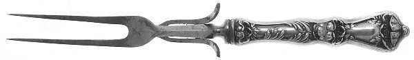 Poppy (Sterling) Small Steak Carving Fork with Stainless Prongs