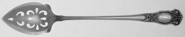 BMS9 (STERLING) Pierced Bowl Long Handle Olive Spoon