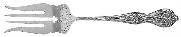 Daffodil (Sterling, 1900) Small Cold Meat Serving Fork Bright Cut