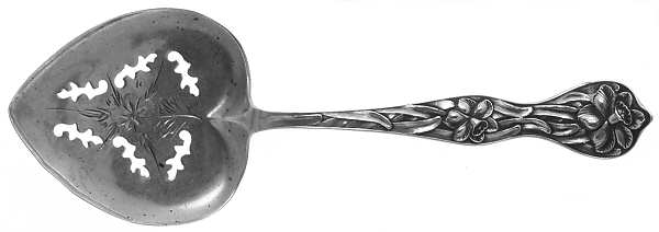 Daffodil (Sterling, 1900) Small Pierced Nut Serving Spoon