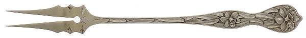 Daffodil (Sterling, 1900) Two Tine Bright Cut Butter Pick