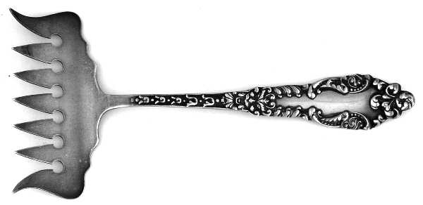 Lafayette (Sterling, 1898) Large Solid Tined Sardine Serving Fork