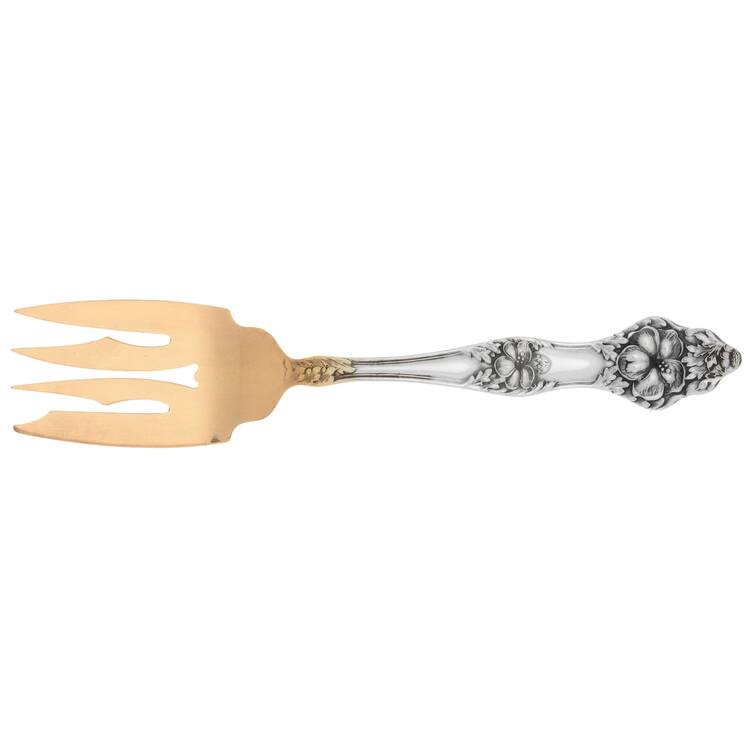 Landers No. 2 (Sterling, 1900, No Monograms) Small Solid Cold Meat Serving Fork