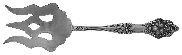 Landers No. 2 (Sterling, 1900, No Monograms) Large Solid Fish Serving Fork