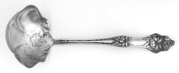 Landers No. 2 (Sterling, 1900, No Monograms) Large Gravy Ladle, Solid Piece