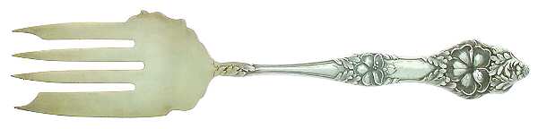 Landers No. 2 (Sterling, 1900, No Monograms) Medium Solid Cold Meat Serving Fork