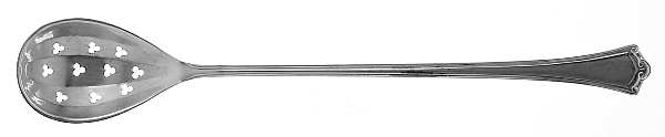 Roanoke (Sterling, 1918, No Monograms) Pierced Bowl Long Handle Olive Spoon