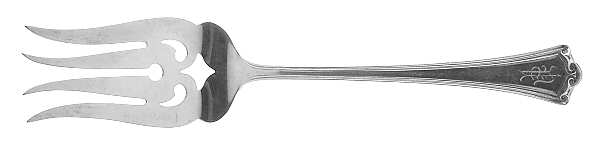 Roanoke (Sterling, 1918, No Monograms) Small Solid Cold Meat Serving Fork