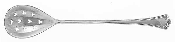 Roanoke (Sterling, 1918, No Monograms) Pierced Bowl Short Handle Olive Spoon