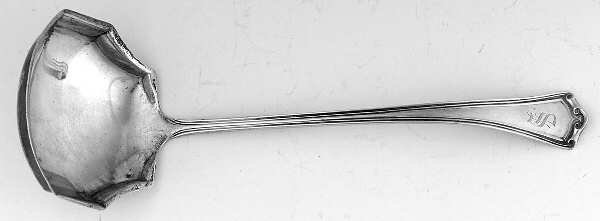 Roanoke (Sterling, 1918, No Monograms) Large Gravy Ladle, Solid Piece