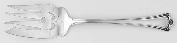 Roanoke (Sterling, 1918, No Monograms) Fork-Cold Meat/Servg-Sm/Solid