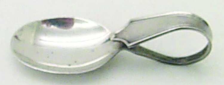 Roger Williams (Sterling, 1918) Curved Handle Baby Spoon