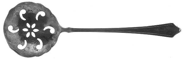 Roger Williams (Sterling, 1918) Solid Bon Bon Spoon with Pierced Bowl