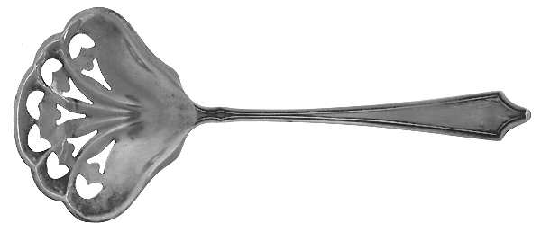 Roger Williams (Sterling, 1918) Small Pierced Nut Serving Spoon