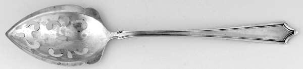 Roger Williams (Sterling, 1918) Pierced Bowl Long Handle Olive Spoon