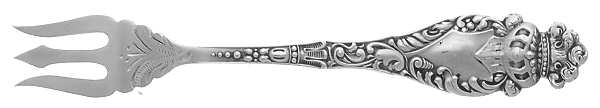 Spartan (Sterling, 1898) Bright Cut Seaford Cocktail Fork