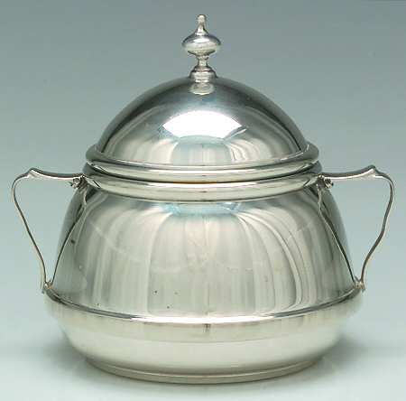 Colonial (Pewter, Hollowware) Sugar Bowl with Lid