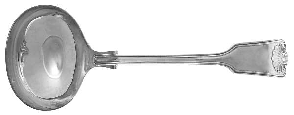 Fiddle Thread and Shell (Silverplate, 1980) Solid Gravy Ladle