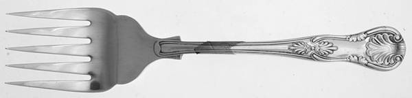 Kings (Silverplate, 1980) Large Solid Fish Serving Fork
