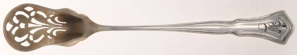 Alden (Sterling, 1900-1909) Pierced Bowl Short Handle Olive Spoon by R. Blackinton & Co