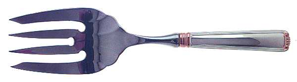 Marie Louise Gold (Sterling, Gold Accent) Large Stainless-Tine Cold Meat Serving Fork
