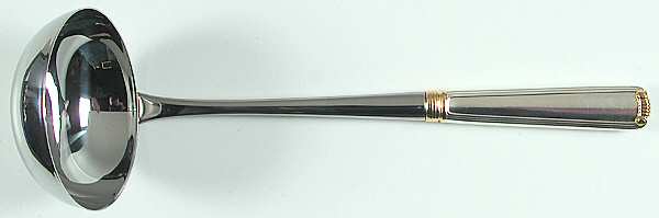 Marie Louise Gold (Sterling, Gold Accent) Soup Ladle with Stainless Bowl