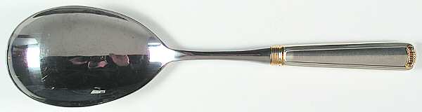 Marie Louise Gold (Sterling, Gold Accent) Salad Servng Spoon with Stainless Bowl