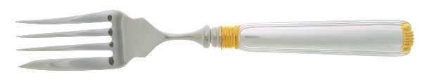 Marie Louise Gold (Sterling, Gold Accent) Individual Hollow Fish Fork, Stainless Tines