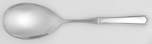 Scroll & Bead (Sterling, 1940, No Monograms) Cranberry Server with Stainless Bowl