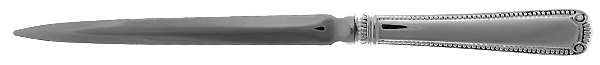 Scroll & Bead (Sterling, 1940, No Monograms) Large Letter Opener with Stainless Blade
