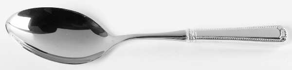 Scroll & Bead (Sterling, 1940, No Monograms) Dressing Spoon with Stainless Bowl