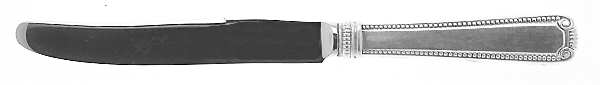 Scroll & Bead (Sterling, 1940, No Monograms) New French Hollow Knife