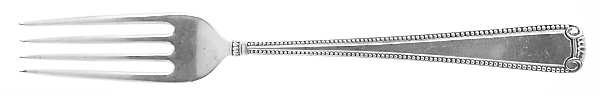 Scroll & Bead (Sterling, 1940, No Monograms) Fork