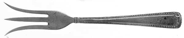 Scroll & Bead (Sterling, 1940, No Monograms) Lemon Fork