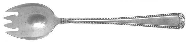 Scroll & Bead (Sterling, 1940, No Monograms) Ice Cream Fork