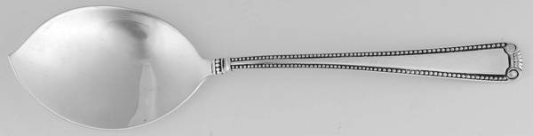 Scroll & Bead (Sterling, 1940, No Monograms) Large Solid Jelly Server