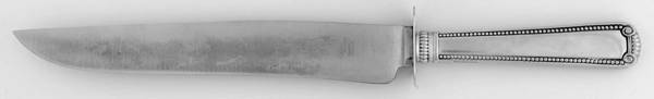 Scroll & Bead (Sterling, 1940, No Monograms) Small Carving Knife W/Sterling Guard