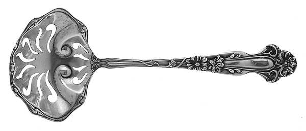 Daisy (Sterling) Solid Bon Bon Spoon with Pierced Bowl
