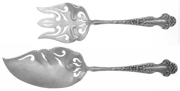 Daisy (Sterling) Solid 2-Piece Small Fish Serving Set