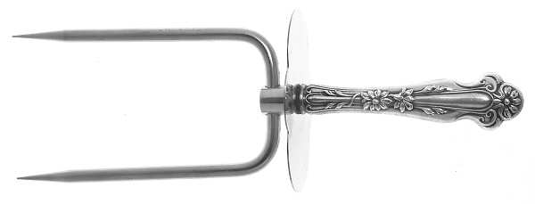 Daisy (Sterling) Large Joint/Roast Holder Fork by R. Blackinton & Co