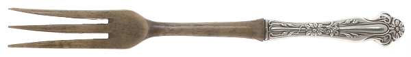 Daisy (Sterling) Salad Serving Fork with Wooden Prongs