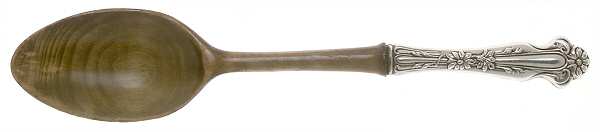 Daisy (Sterling) Salad Serving Spoon with Wooden Bowl