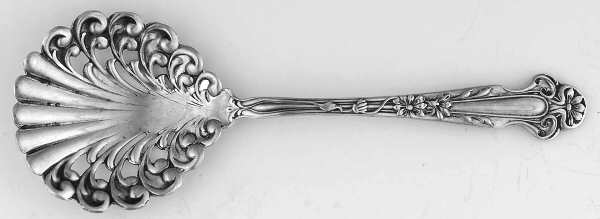 Daisy (Sterling) Pierced Almond Spoon