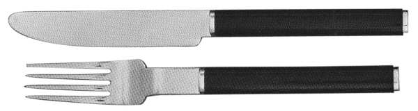 Oval-Black Handle (Stainless) Fork