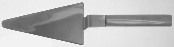 Oval Steel (Stainless, Glossy) Pie and Cake Server, Solid Piece