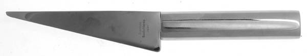 Oval Steel (Stainless, Glossy) Cheese Knife with Stainless Blade