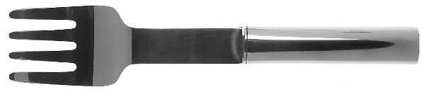 Oval Steel (Stainless, Glossy) Solid Serving Fork