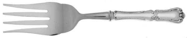Francis I (Sterling, No Monograms) Cold Meat Fork Large, Stainless Tines HC